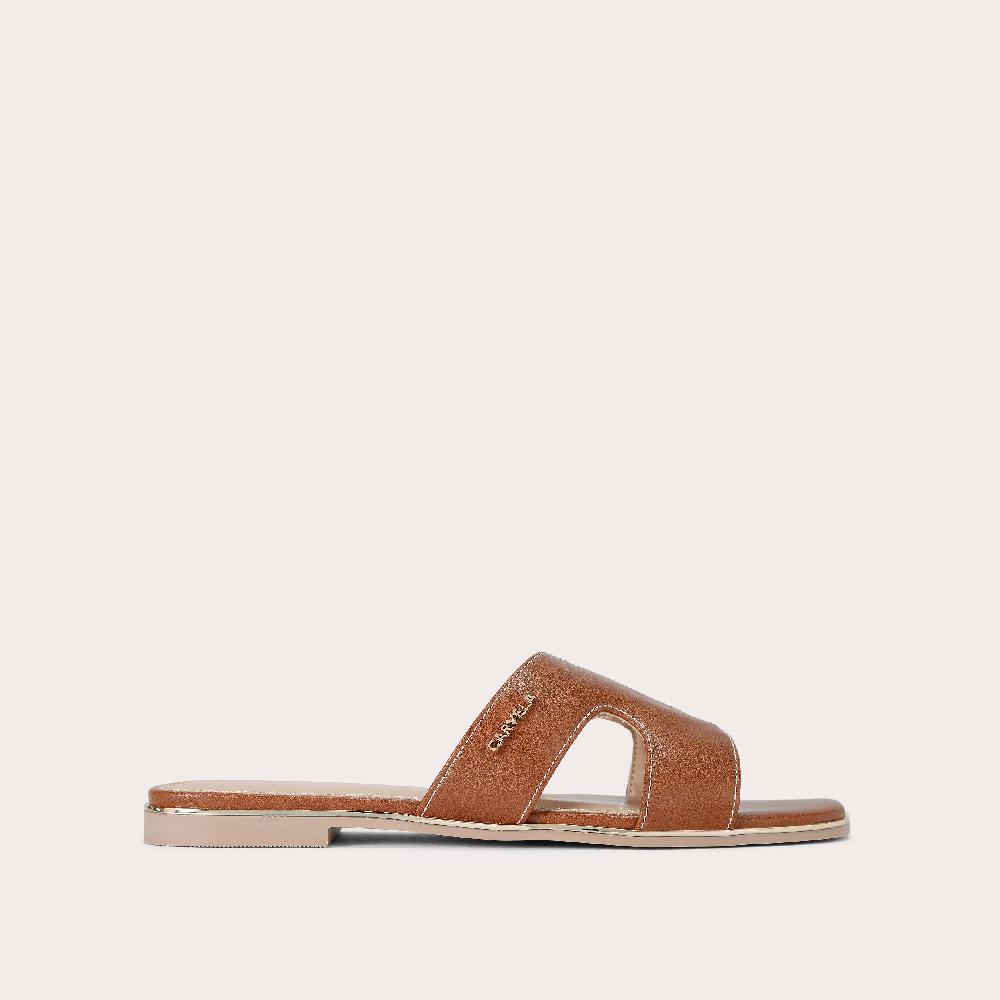 carvela RIVO Tan Fabric Slip On Sandal by CARVELA