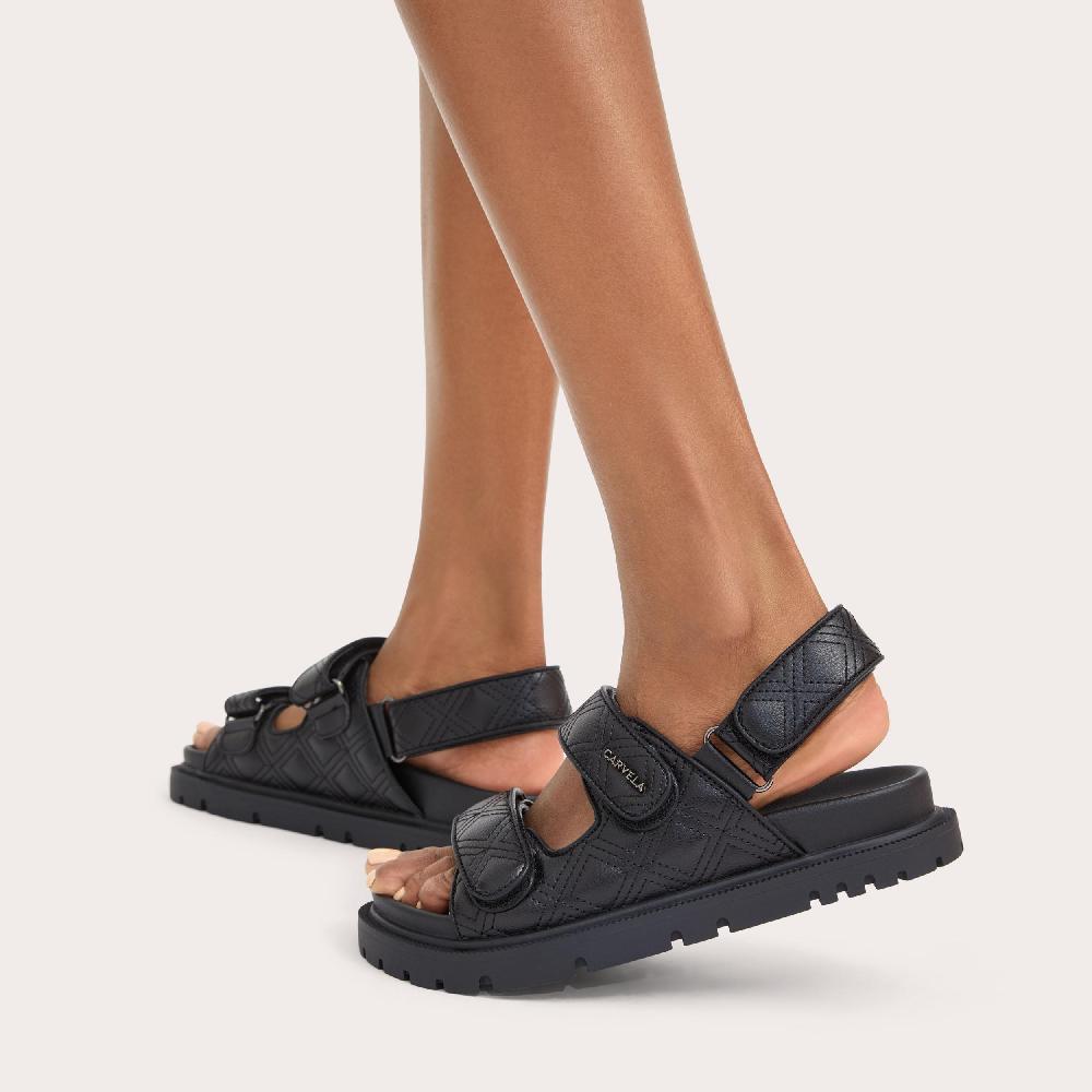 Carvela ROSA SANDAL Black Velcro Sandal By CARVELA