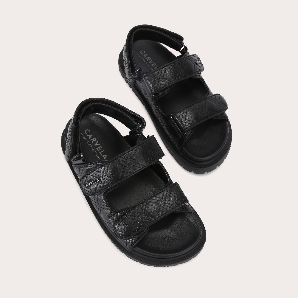 Carvela ROSA SANDAL Black Velcro Sandal By CARVELA
