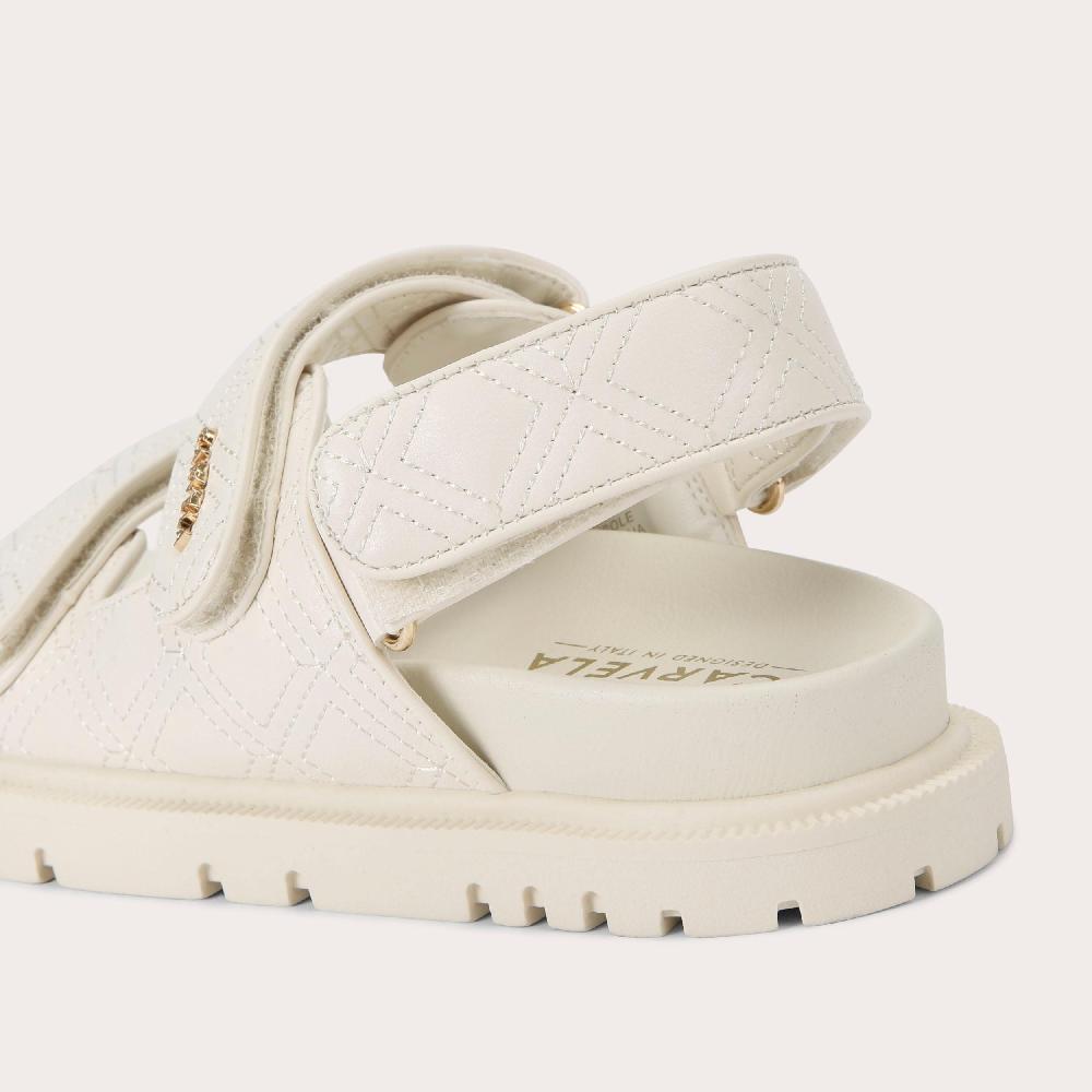 Carvela ROSA SANDAL Bone Velcro Sandals By CARVELA