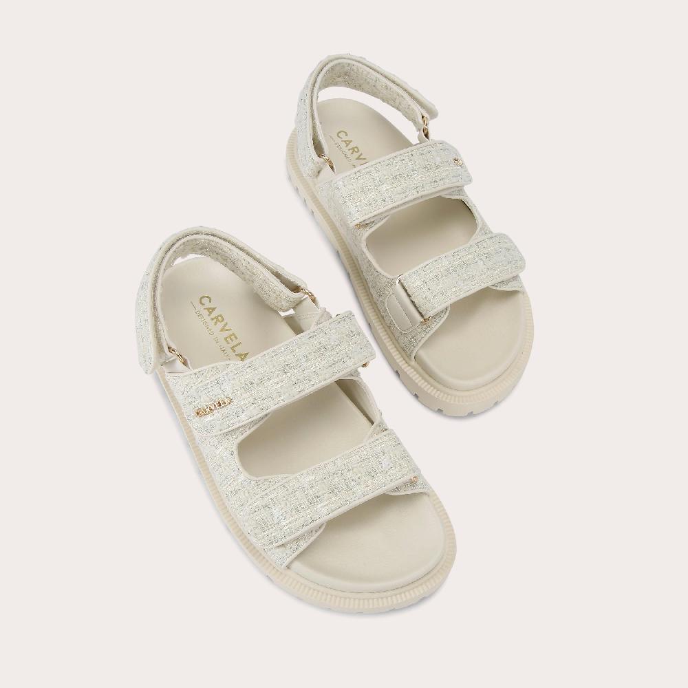 Carvela ROSA SANDAL Tweed Fabric Sandal By CARVELA