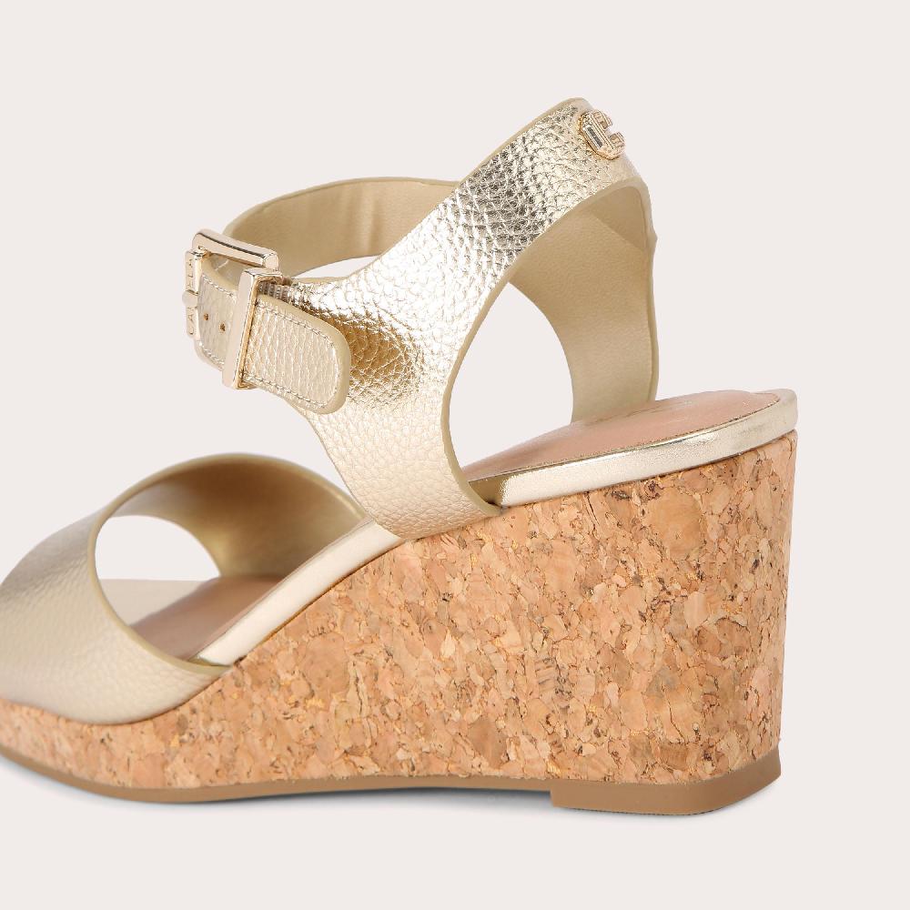 Carvela SADIE WEDGE Gold Metallic Upper By CARVELA