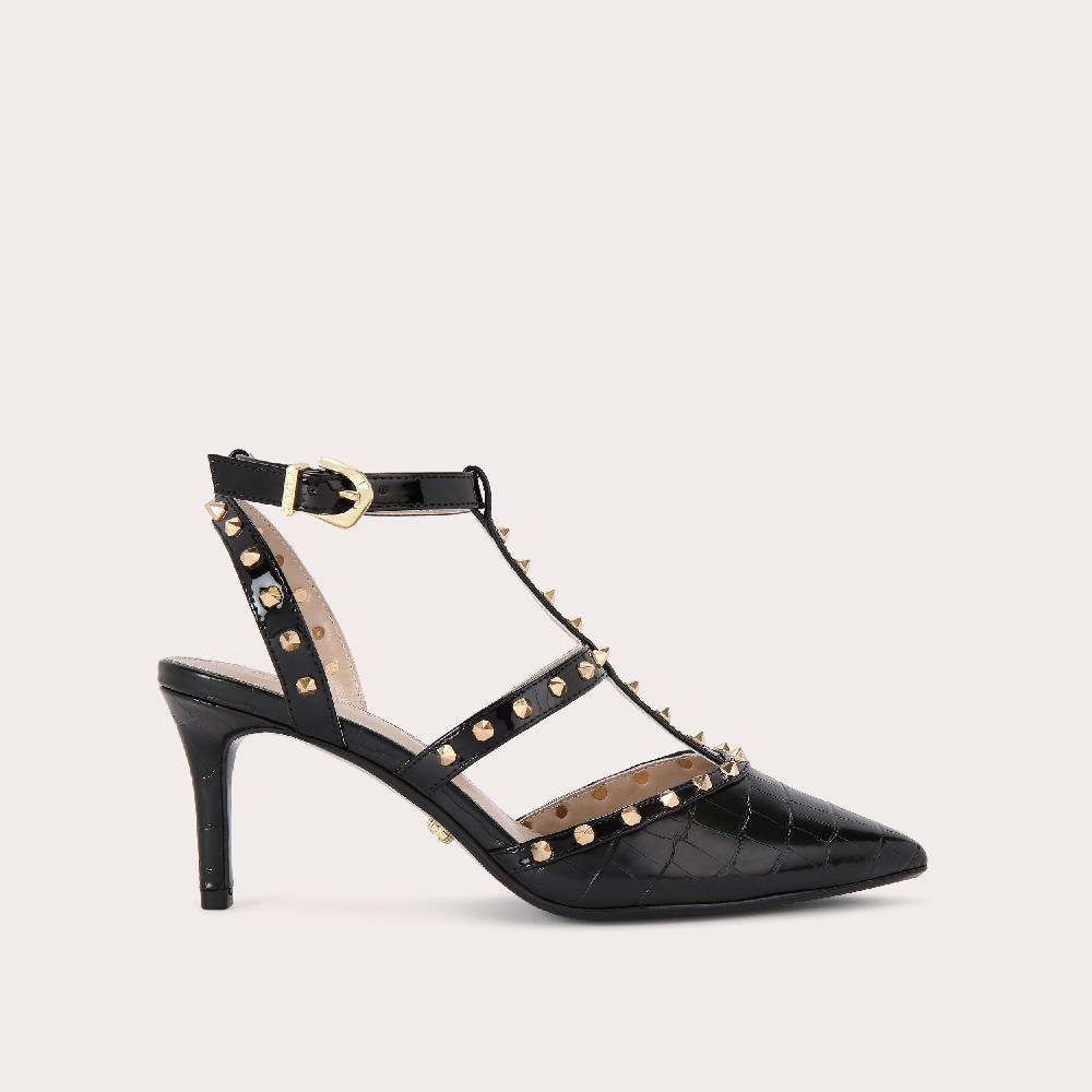 carvela SAMBA COURT Black Studded Heel by CARVELA