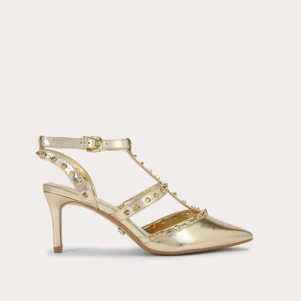 carvela SAMBA COURT Gold Court Heel by CARVELA