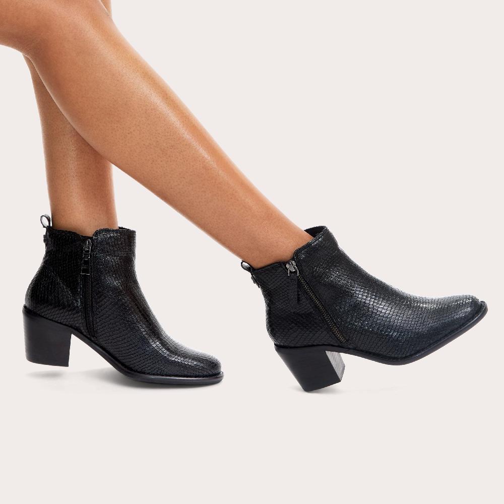 Carvela SECIL Black Leather Ankle Boot By CARVELA