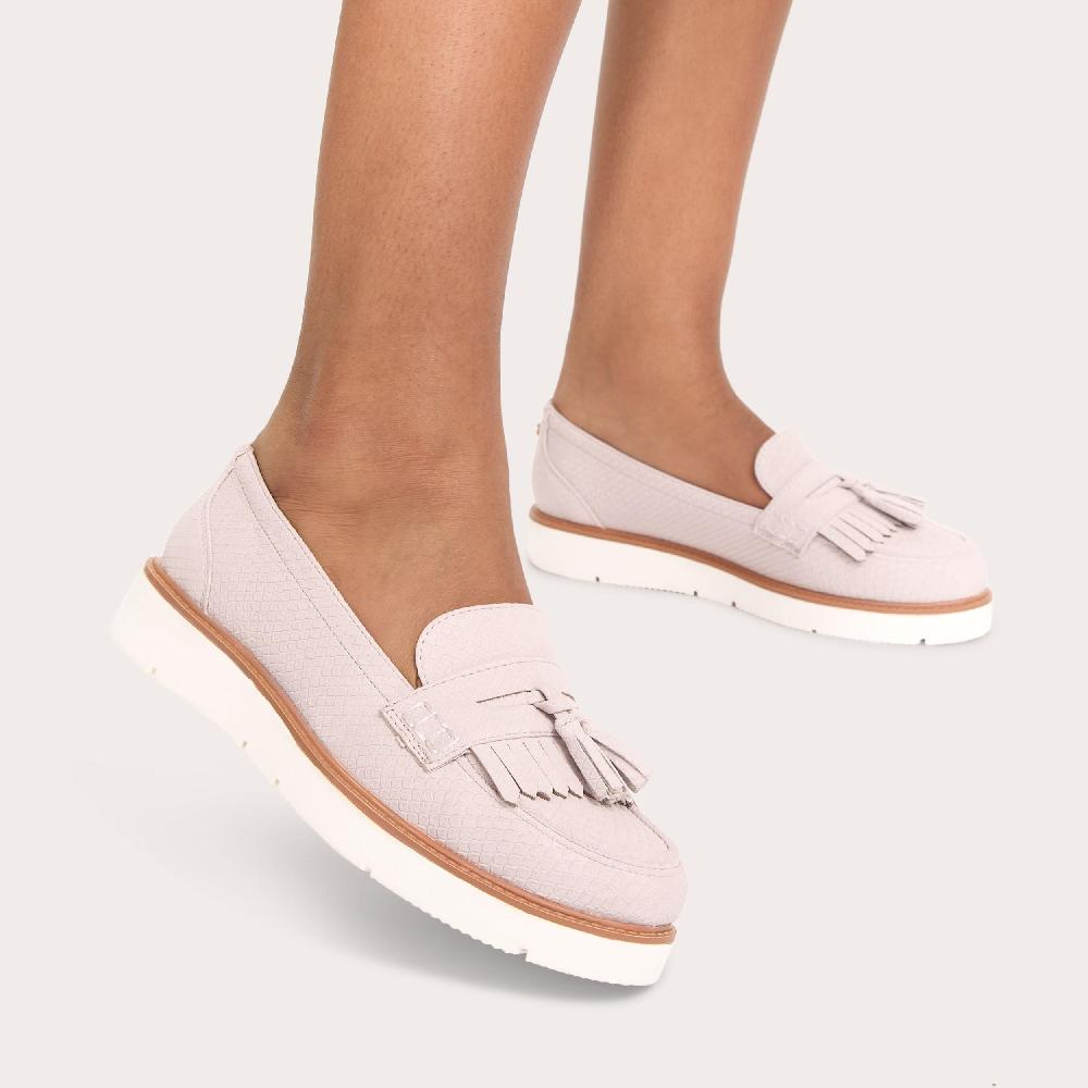 Carvela SKY TASSEL Pink Lizard Loafer By CARVELA