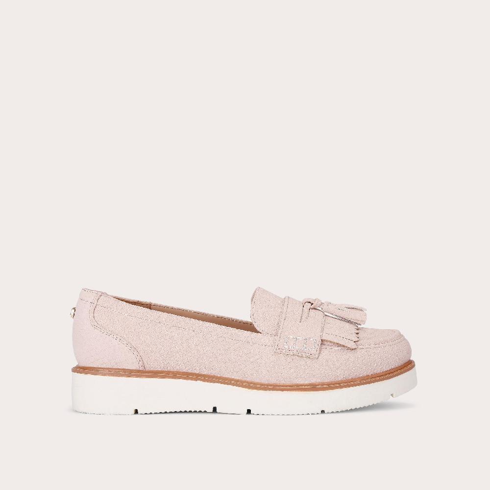 carvela SKY TASSEL Pink Lizard Loafer by CARVELA