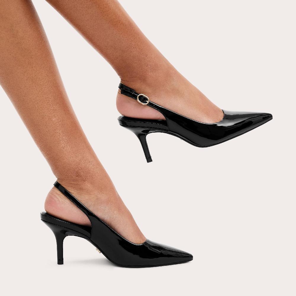Carvela SPIRIT SLING Black Patent Heel By CARVELA