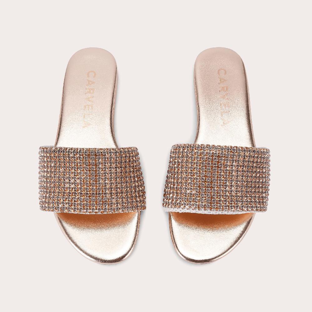 Carvela SPOTLIGHT Gold Crystal Sandal By CARVELA