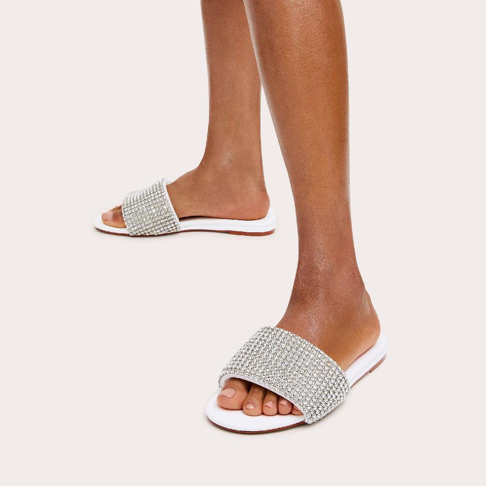 Carvela SPOTLIGHT White Crystal Sandals By CARVELA