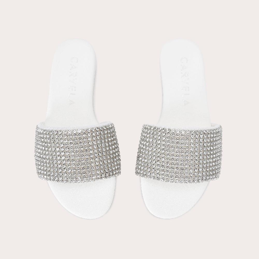 Carvela SPOTLIGHT White Crystal Sandals By CARVELA
