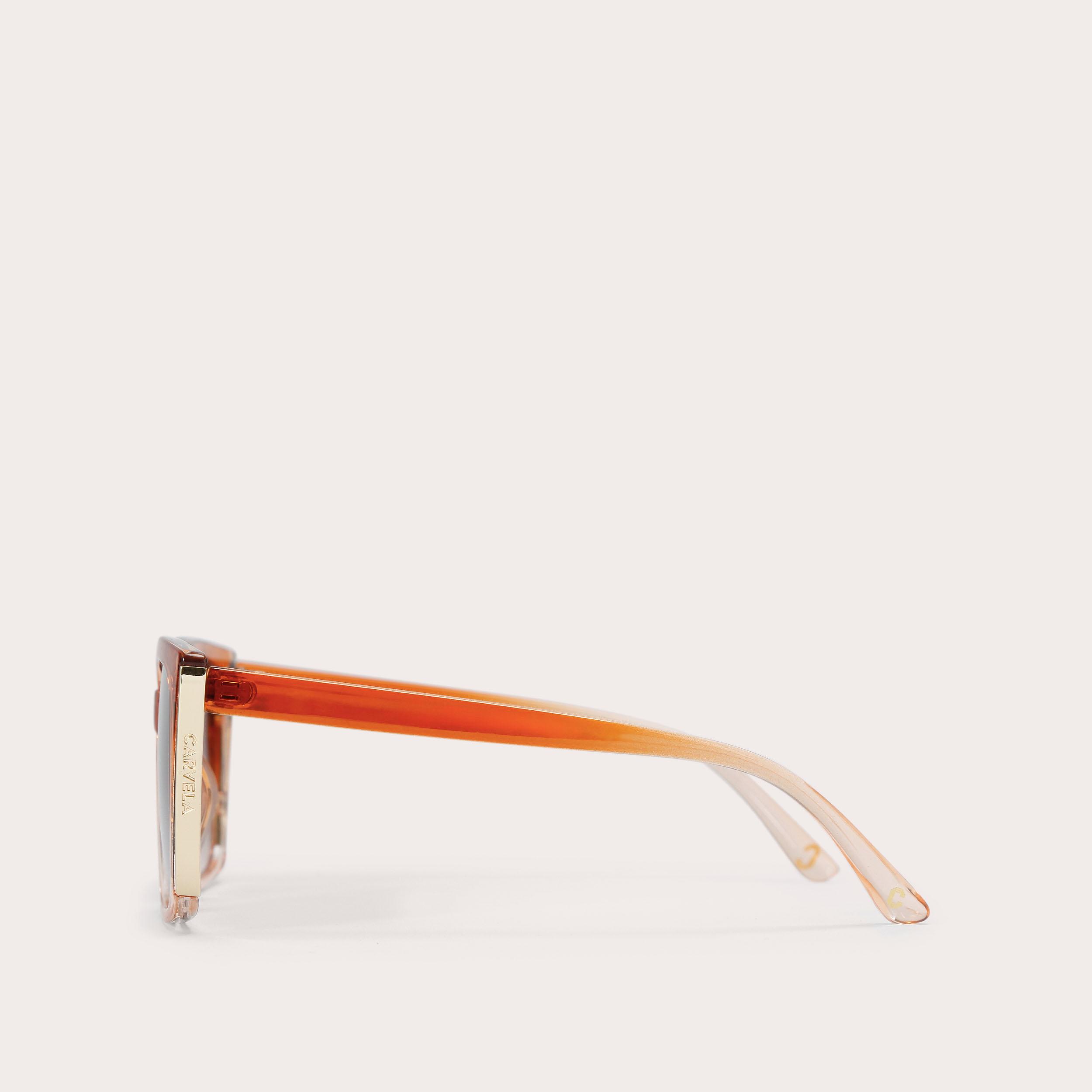 Carvela CARVELA SQUARE FRAME Orange Synthetic Frame Sunglasses By CARVELA
