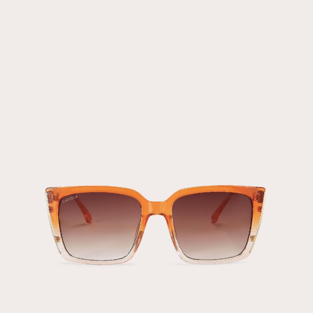carvela CARVELA SQUARE FRAME Orange Synthetic Frame Sunglasses by CARVELA
