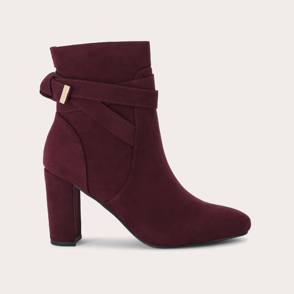 carvela TEMPT Wine Block Heel Boots by CARVELA