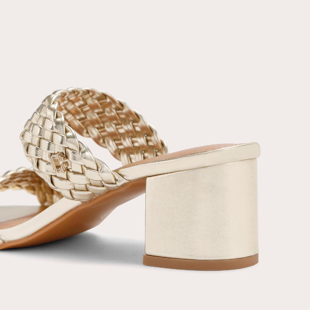 Carvela TWISTED Gold Block Heel By CARVELA