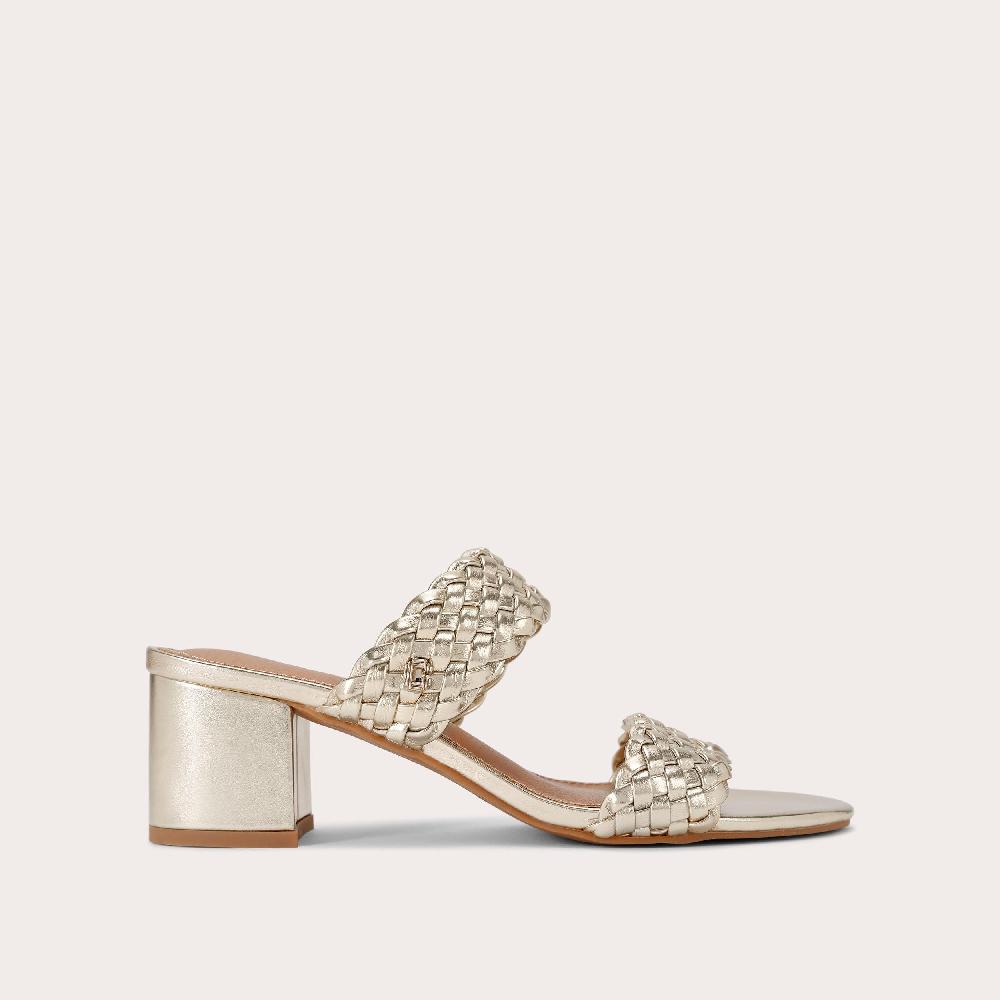 carvela TWISTED Gold Block Heel by CARVELA