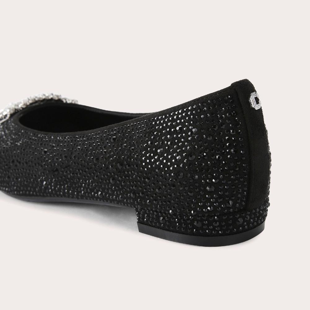 Carvela VIRTUE FLAT Black Crystal Flats By CARVELA