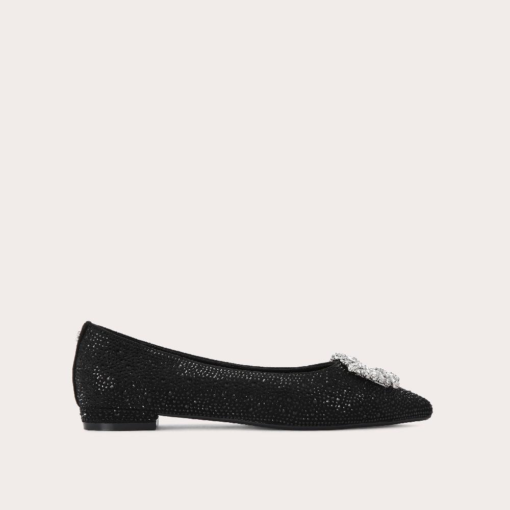 carvela VIRTUE FLAT Black Crystal Flats by CARVELA