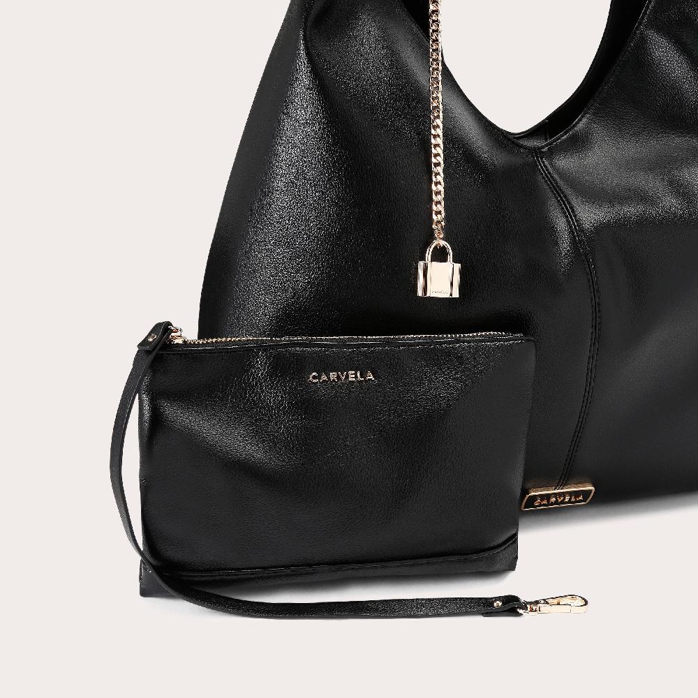 Carvela CASSIA HOBO BAG Shoulder Black Bag By CARVELA