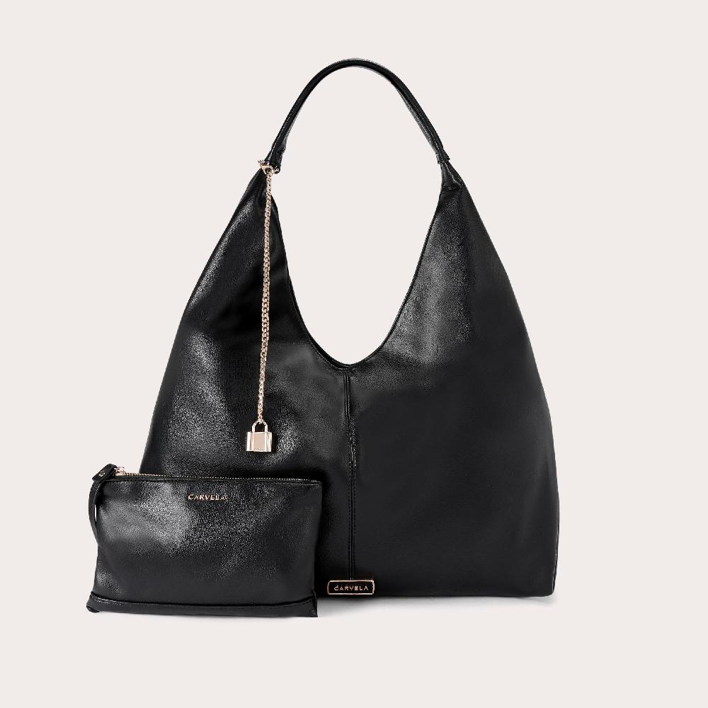 carvela CASSIA HOBO BAG Shoulder Black Bag by CARVELA