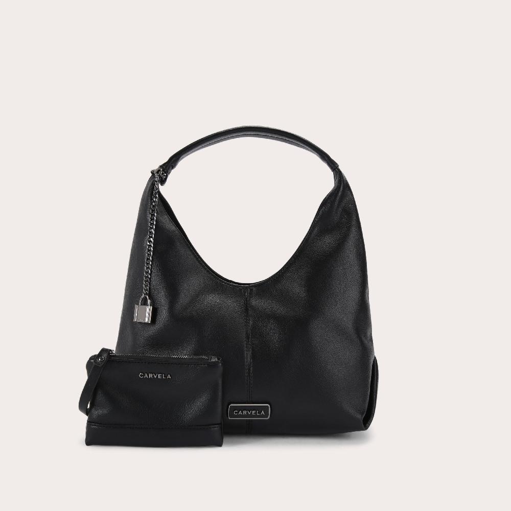 carvela CASSIA MINI HOBO Black Hobo Shoulder Bag by CARVELA