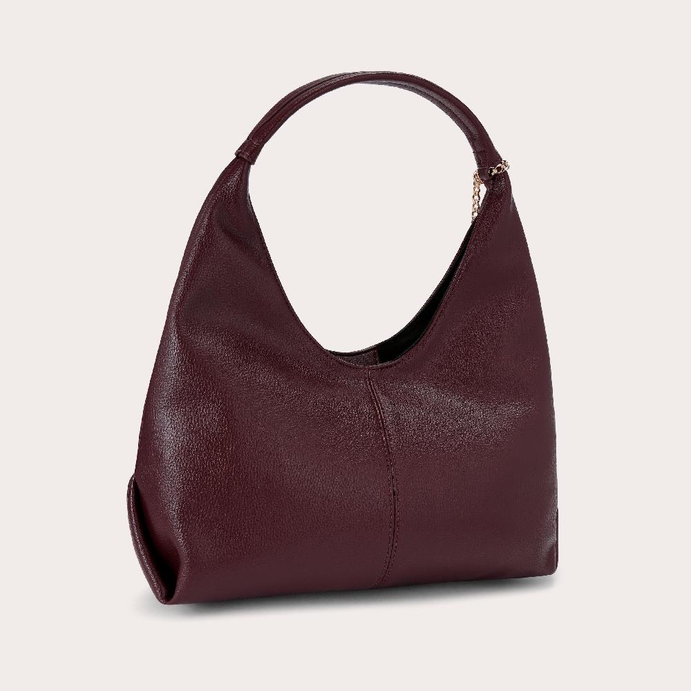 Carvela CASSIA MINI HOBO Dark Red Shoulder Bag By CARVELA