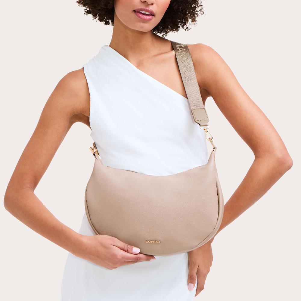 Carvela CASUAL SLING BAG Taupe Sling Cross Body Bag By CARVELA