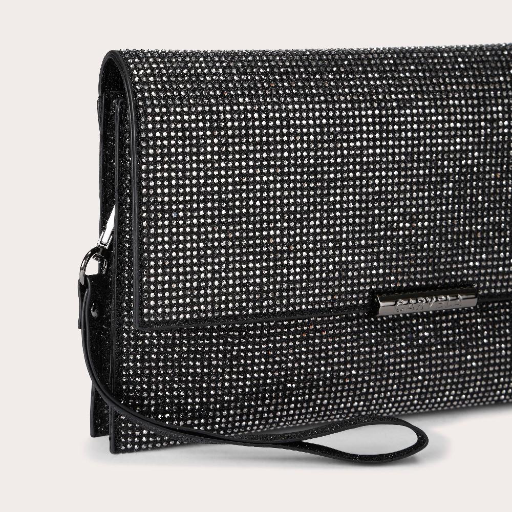 Carvela CATERINA CLUTCH Black Crystal Clutch Bag By CARVELA