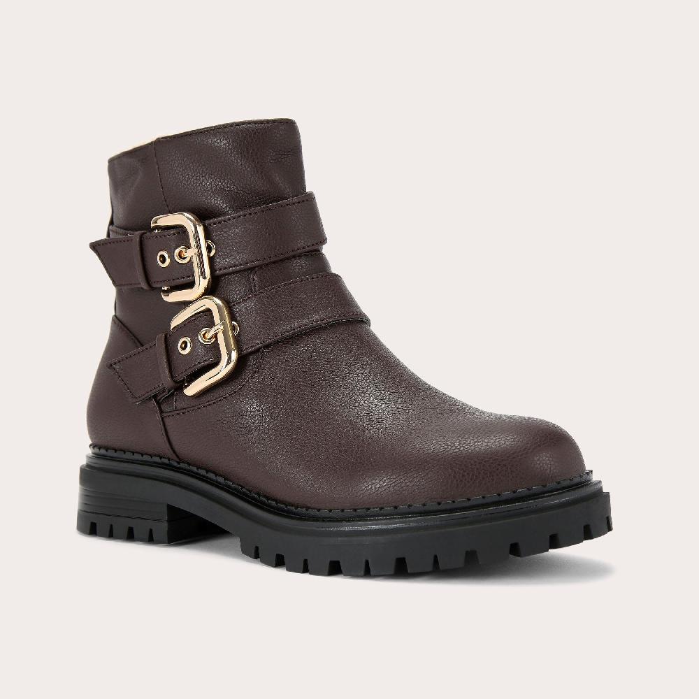 Carvela CAUTION BIKER Dark Brown Ankle Boot By CARVELA
