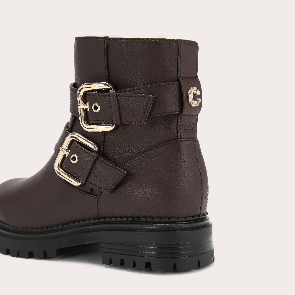 Carvela CAUTION BIKER Dark Brown Ankle Boot By CARVELA