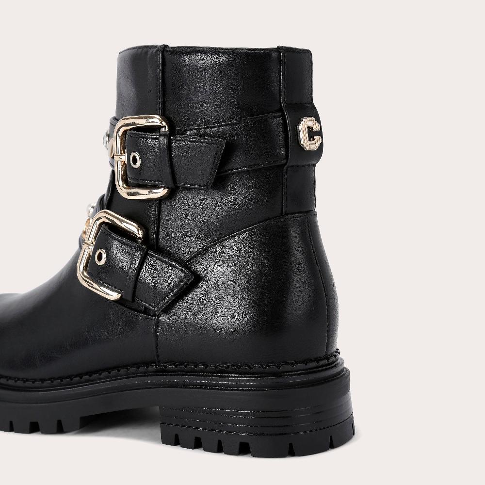 Carvela CAUTION BIKER JEWEL Black Synthetic Ankle Boot By CARVELA
