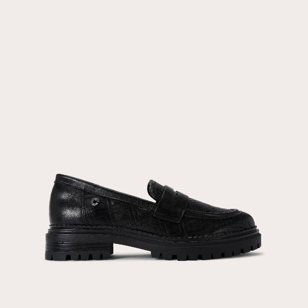 carvela CAUTION LOAFER Black Stitched Slip On Loafer by CARVELA