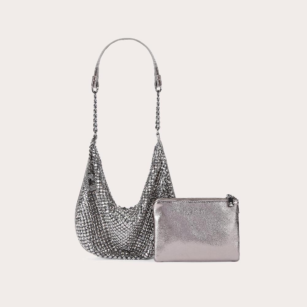 carvela CIAO SHOULDER BAG Silver Shoulder Bag by CARVELA