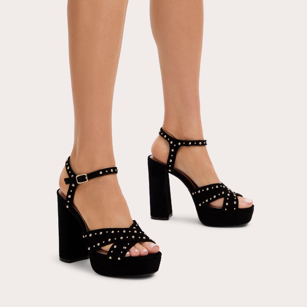 Carvela CINZIA PLATFORM Black Suede Platform Heels By CARVELA
