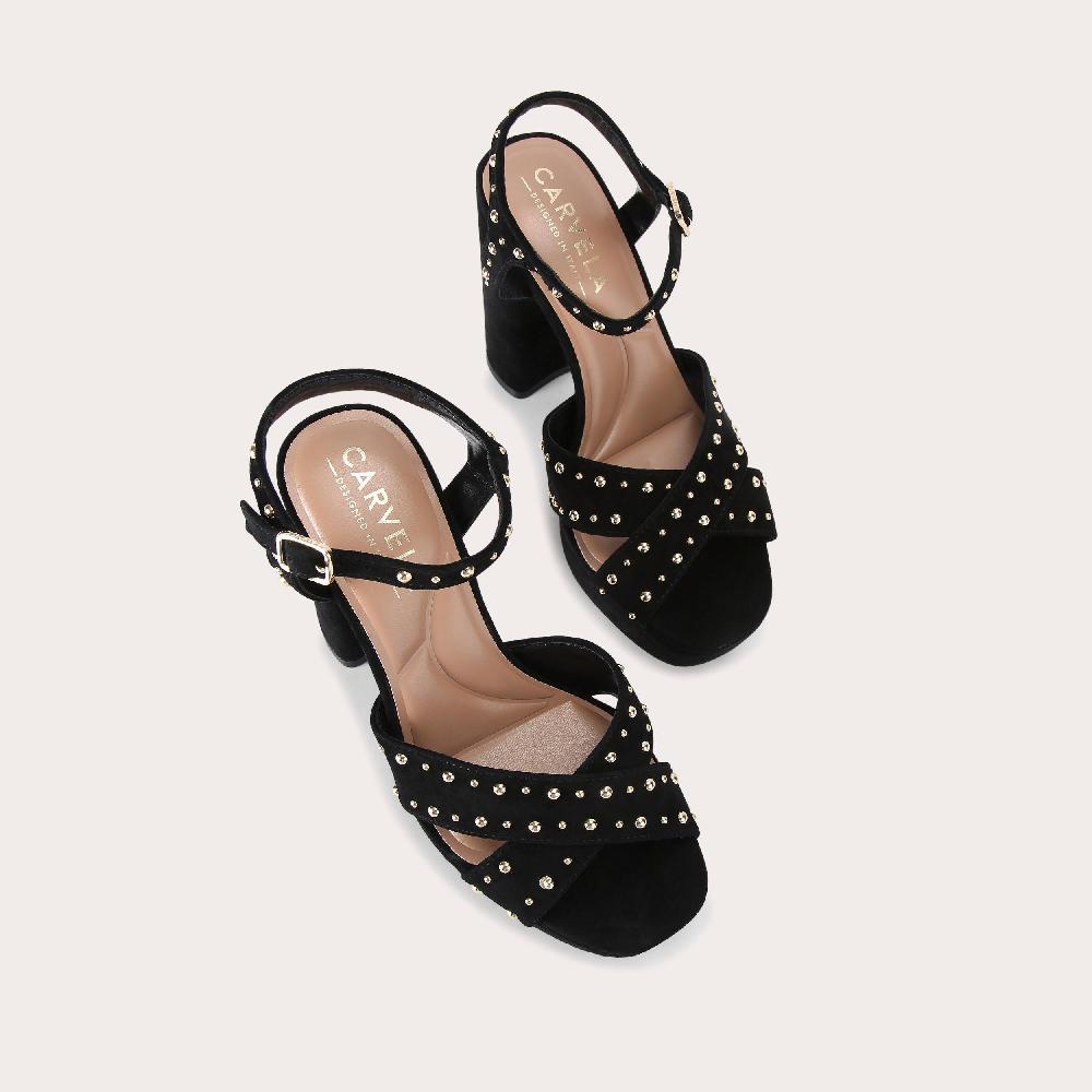 Carvela CINZIA PLATFORM Black Suede Platform Heels By CARVELA