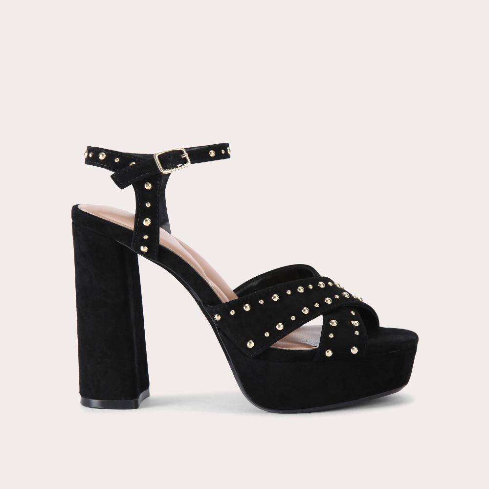carvela CINZIA PLATFORM Black Suede Platform Heels by CARVELA