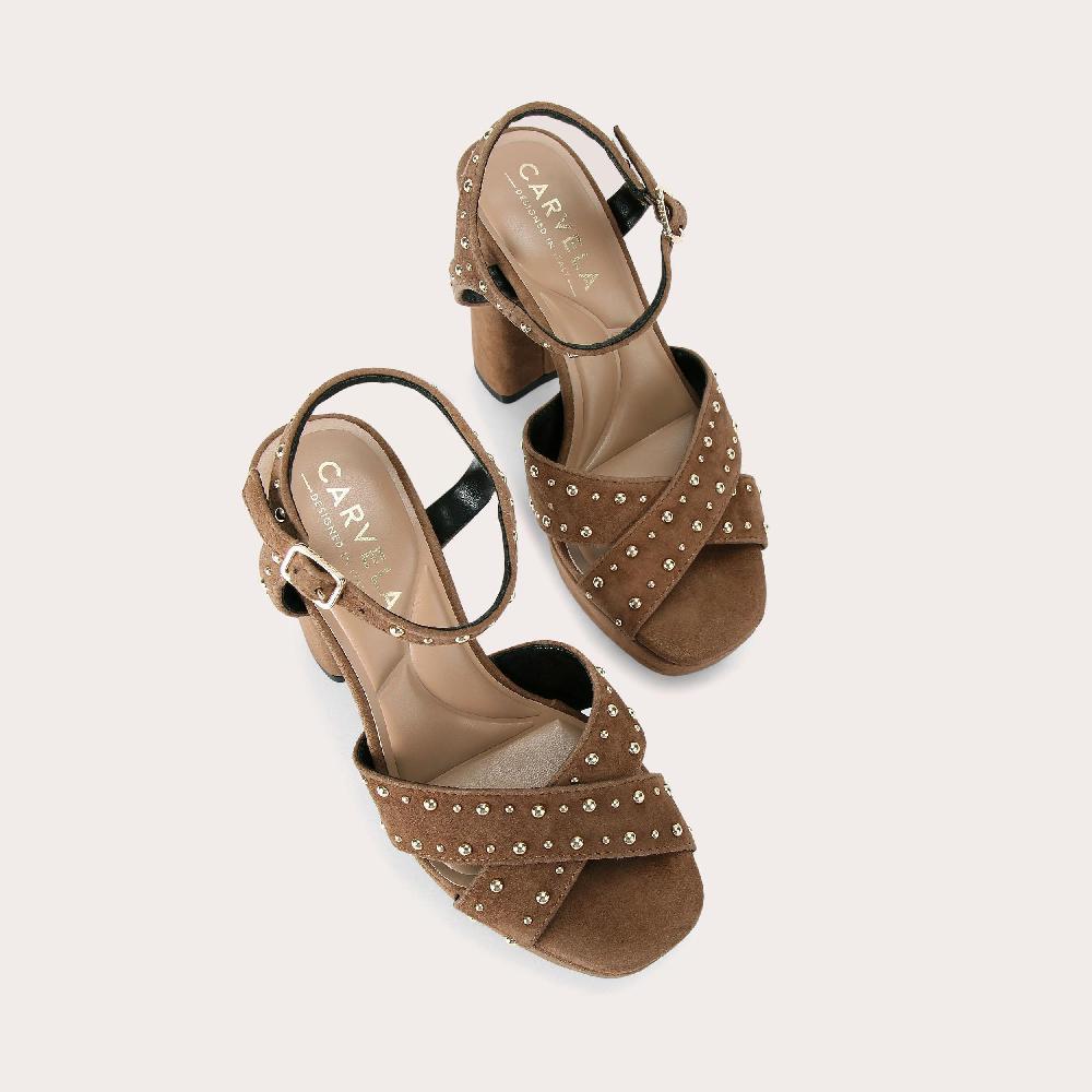Carvela CINZIA PLATFORM Brown Suede Platform Heel By CARVELA