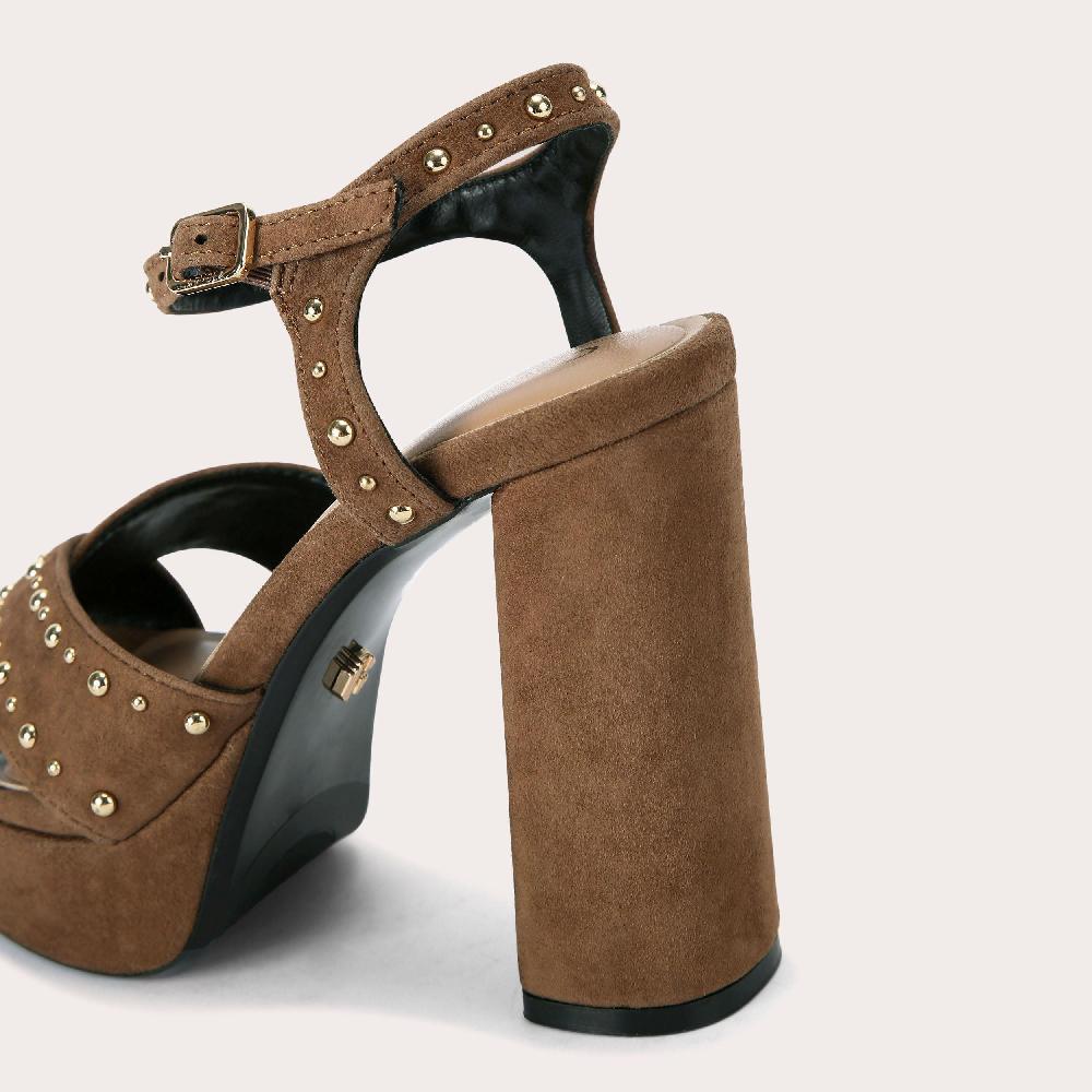 Carvela CINZIA PLATFORM Brown Suede Platform Heel By CARVELA