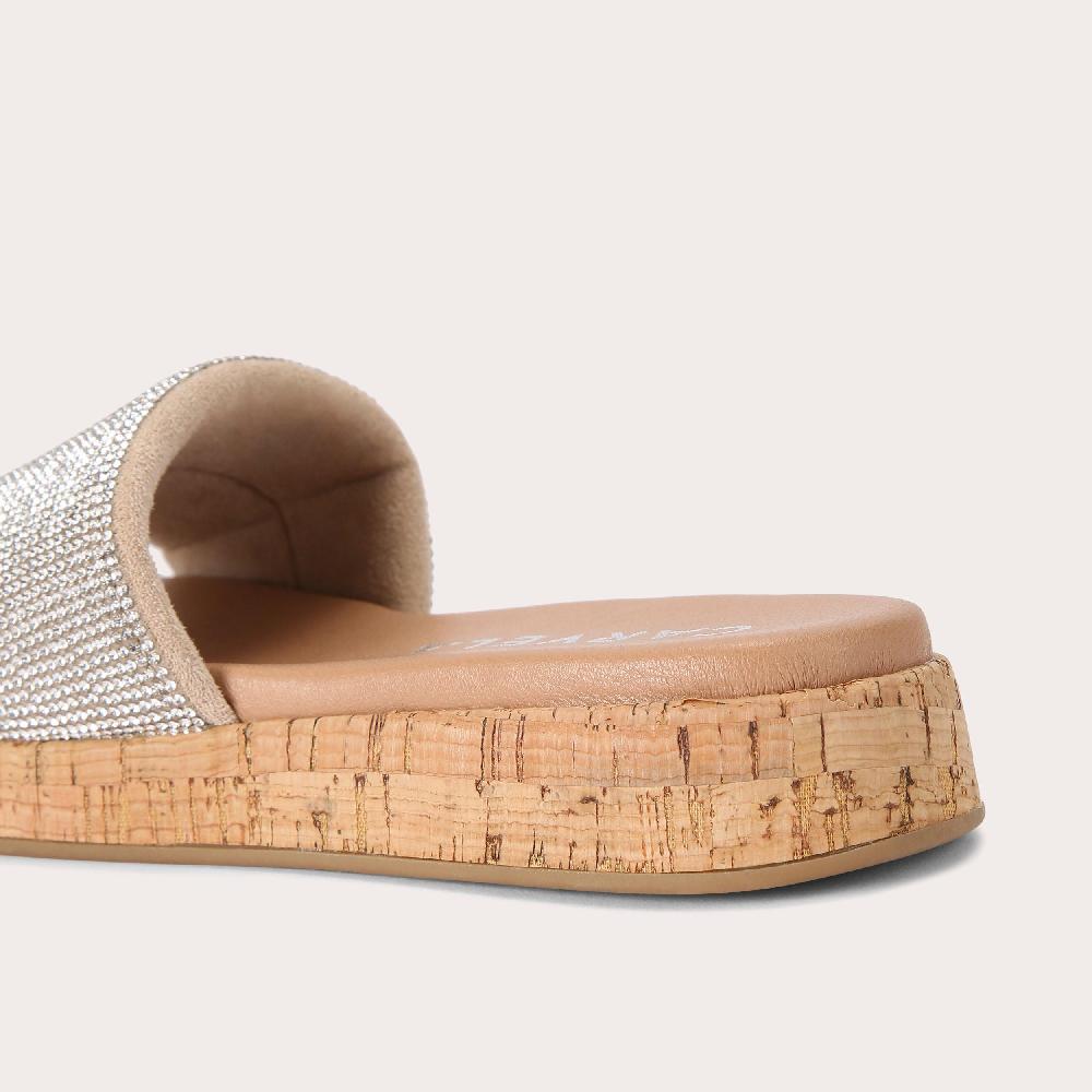 Carvela CLOUD MULE Silver Crystal Sandal By CARVELA