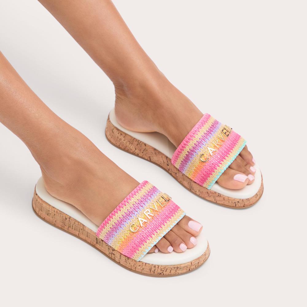 Carvela CLOUD STRIPE Striped Slip On Sandal By CARVELA