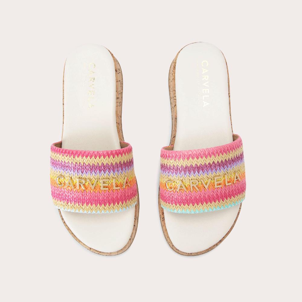 Carvela CLOUD STRIPE Striped Slip On Sandal By CARVELA