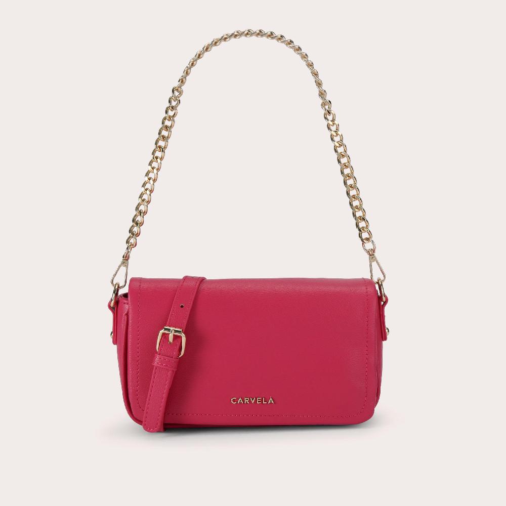carvela COMO CHAIN SHOULDER Fuchsia Chain Shoulder Bag by CARVELA
