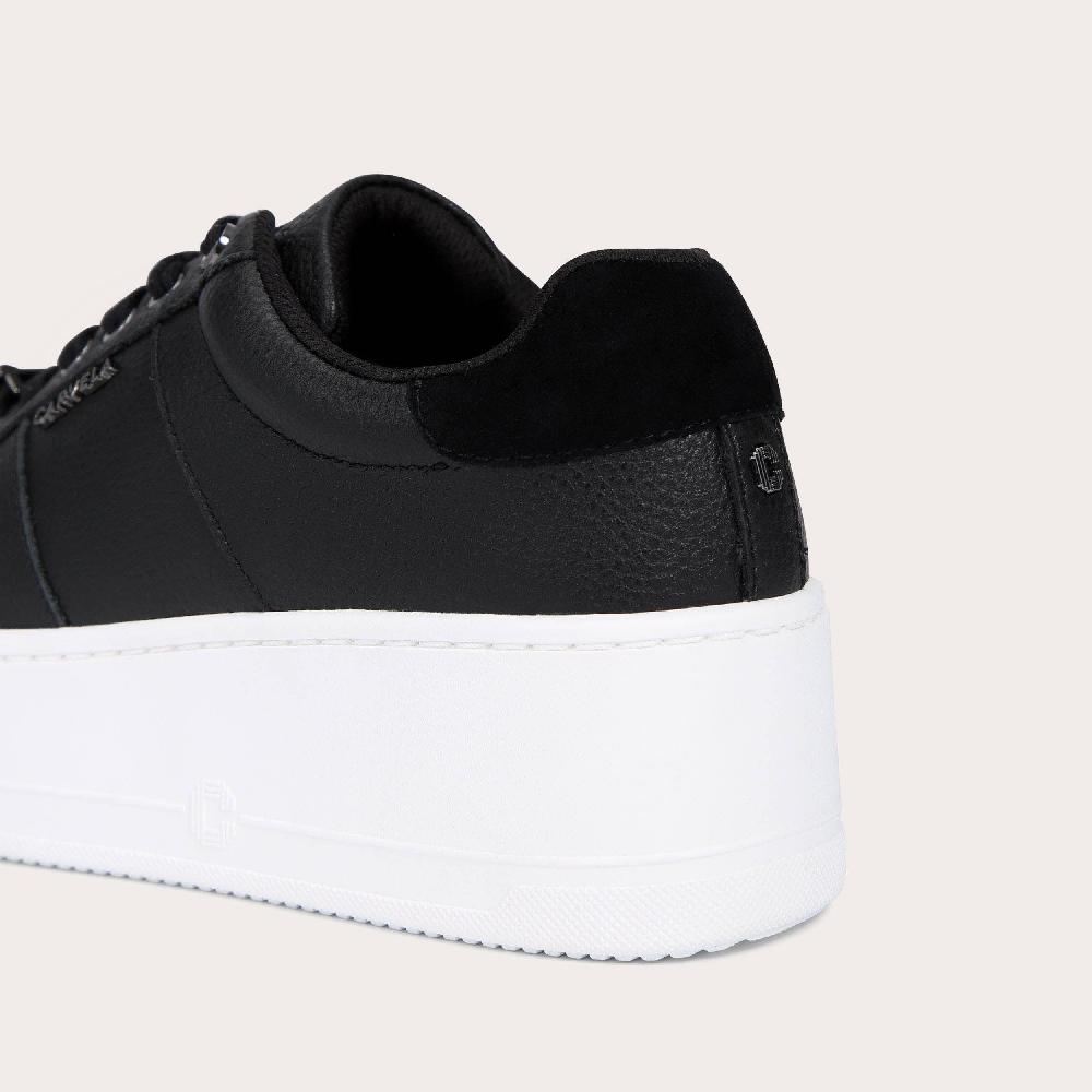 Carvela CONNECTED Black Leather Lace Up Trainer By CARVELA