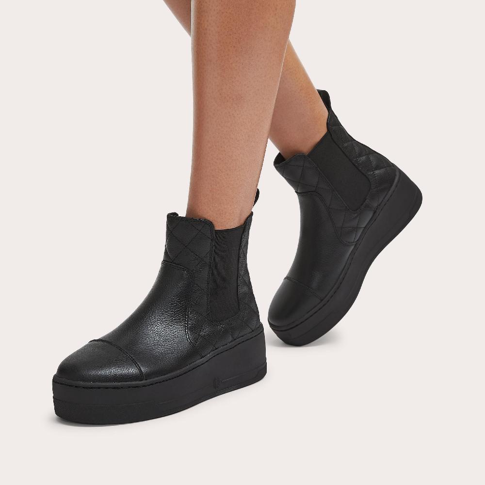 Carvela CONNECTED CHELSEA Black Quilted Ankle Boot By CARVELA