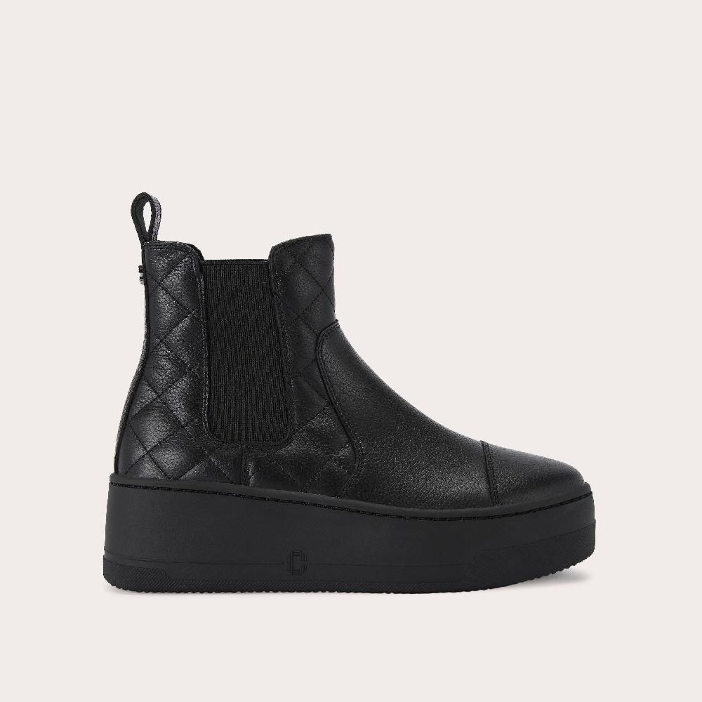 carvela CONNECTED CHELSEA Black Quilted Ankle Boot by CARVELA