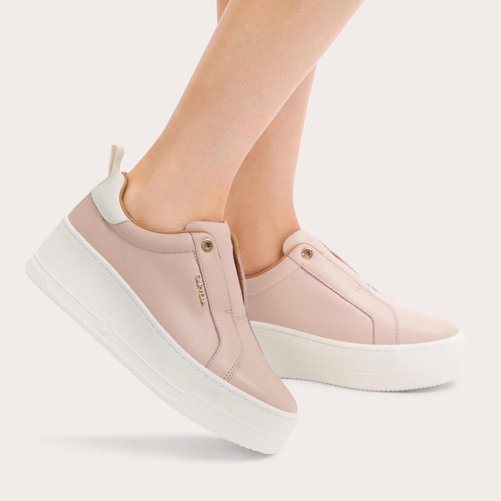 Carvela CONNECTED LACELESS Pink Laceless Trainer By CARVELA