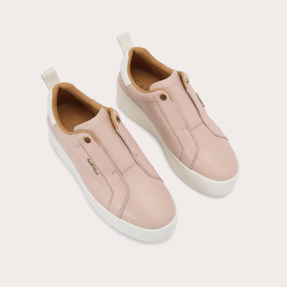 Carvela CONNECTED LACELESS Pink Laceless Trainer By CARVELA