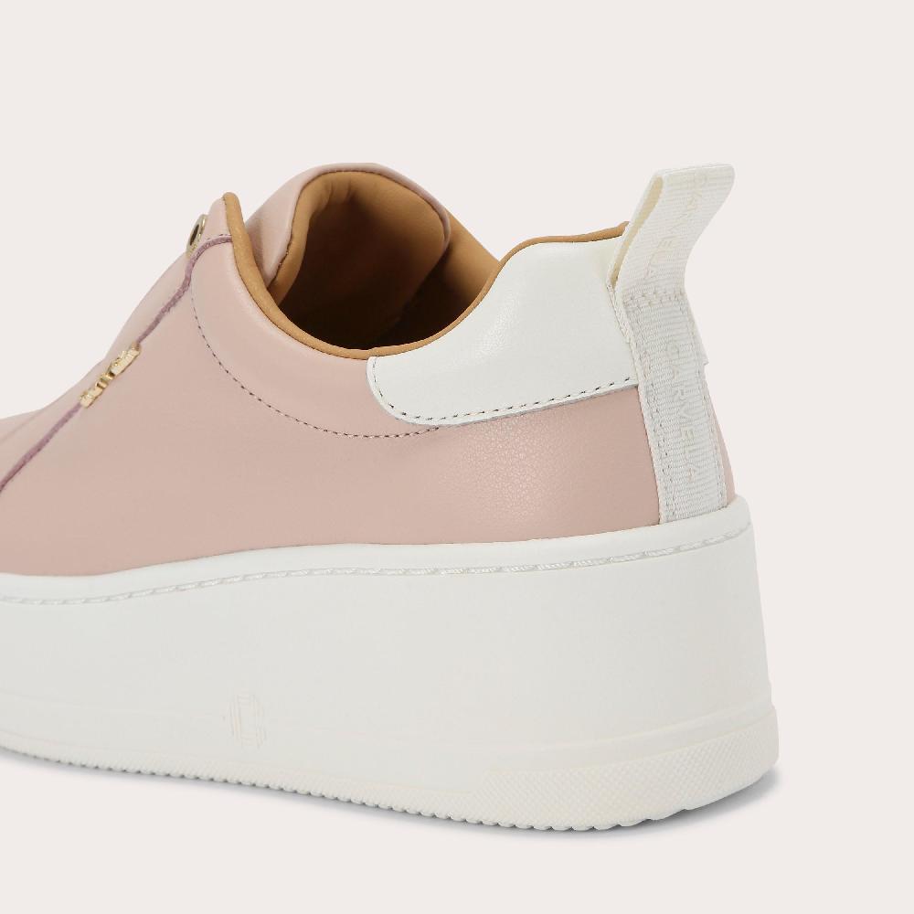 Carvela CONNECTED LACELESS Pink Laceless Trainer By CARVELA