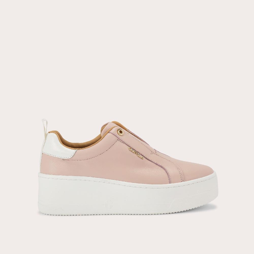 carvela CONNECTED LACELESS Pink Laceless Trainer by CARVELA