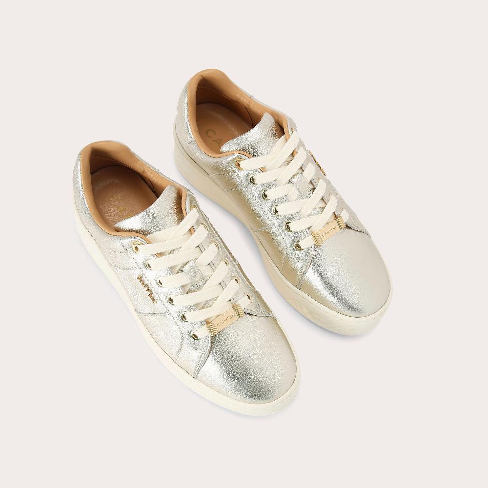 Carvela CONNECTED Silver Lace Up Trainers By CARVELA